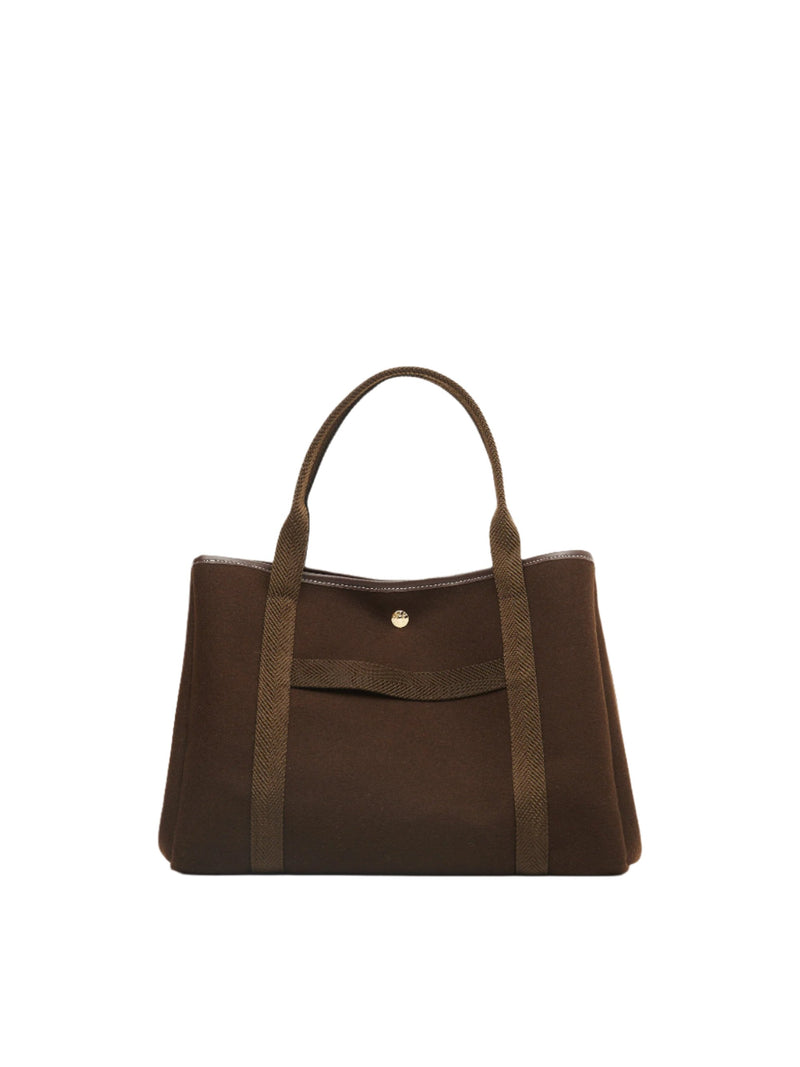 Medium Traversee Tote - Chocolate Flannel Whip