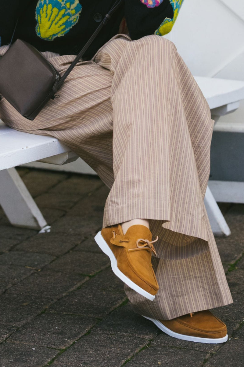 Nubuck Boat Loafer - Tobacco