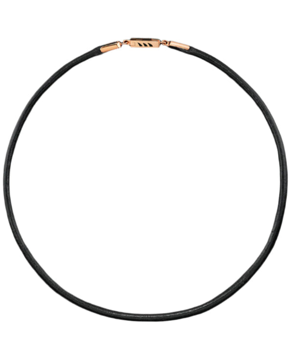 Black Leather Cord Necklace