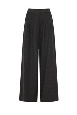 Full Pants in Flanella Wool - Ebano