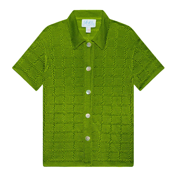 Short Sleeve Patchwork Shirt - Oregano