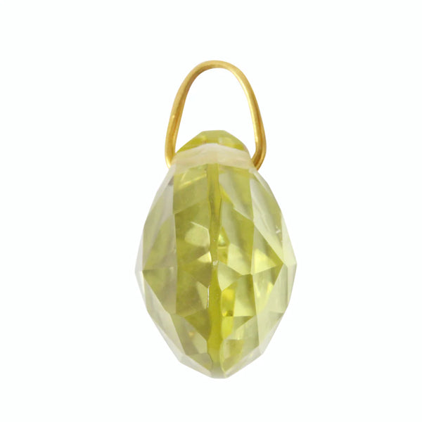 Briolette Pendant - Lemon Quartz