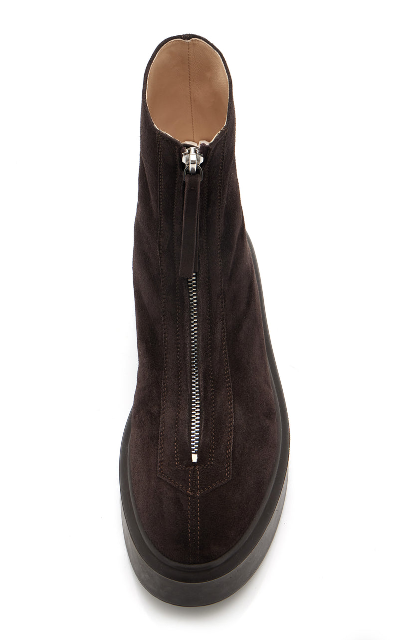 Zipped Boot I - Dark Brown