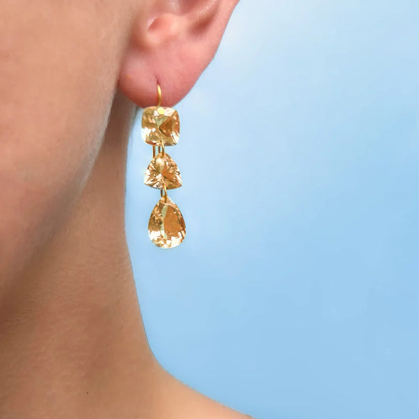 Jemima Earrings - Citrine