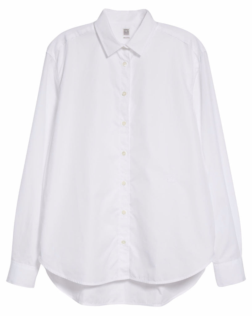 Toteme Signature Cotton Shirt - White @ Hero Shop – Hero Shop