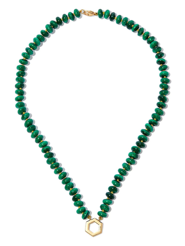 Harwell Godfrey Malachite Bead Foundation Necklace - 18" @ Hero Shop