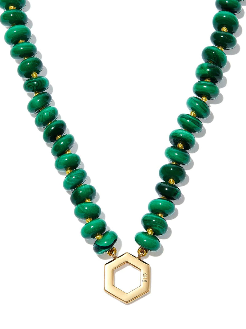 Harwell Godfrey Malachite Bead Foundation Necklace - 18" @ Hero Shop