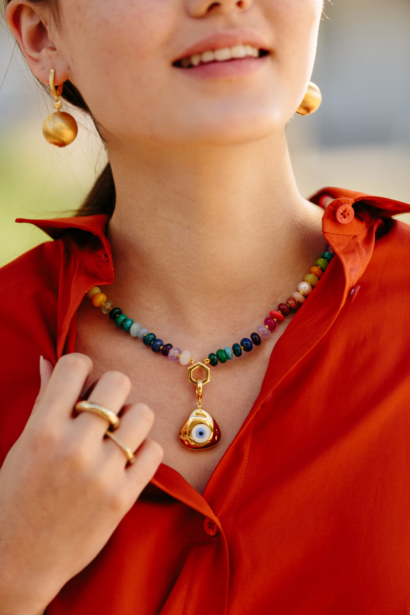 Turquoise Bead Foundation Necklace