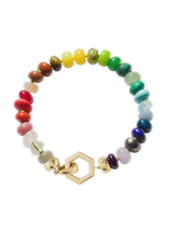Rainbow Bead Foundation Bracelet - 7"