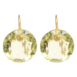 Gem Earrings - Lemon Quartz