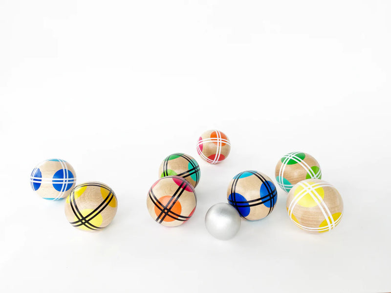Wooden Painted Bocce Set - Multicolor