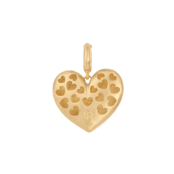 Brushed Gold Heart Charm