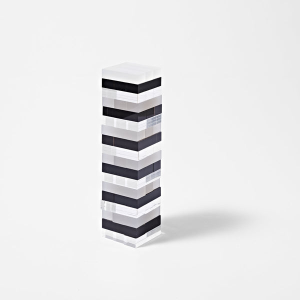 Lucite Jumbling Tower - Whiskey Noir