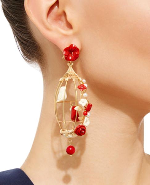Of Rare Origin Lovebird Earrings - Coral @ Hero Shop