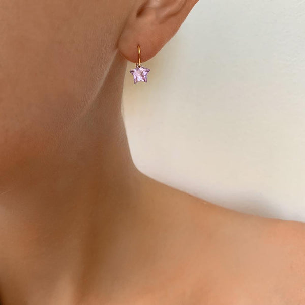 Small Wonder Earrings - Amethyst