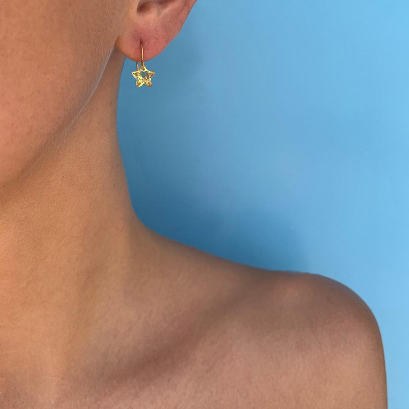 Small Wonder Earrings - Lemon Quartz